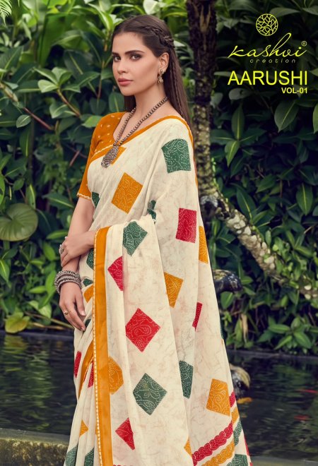 Aarushi Vol 1 By Kashvi Weightless Printed Fancy Saree 